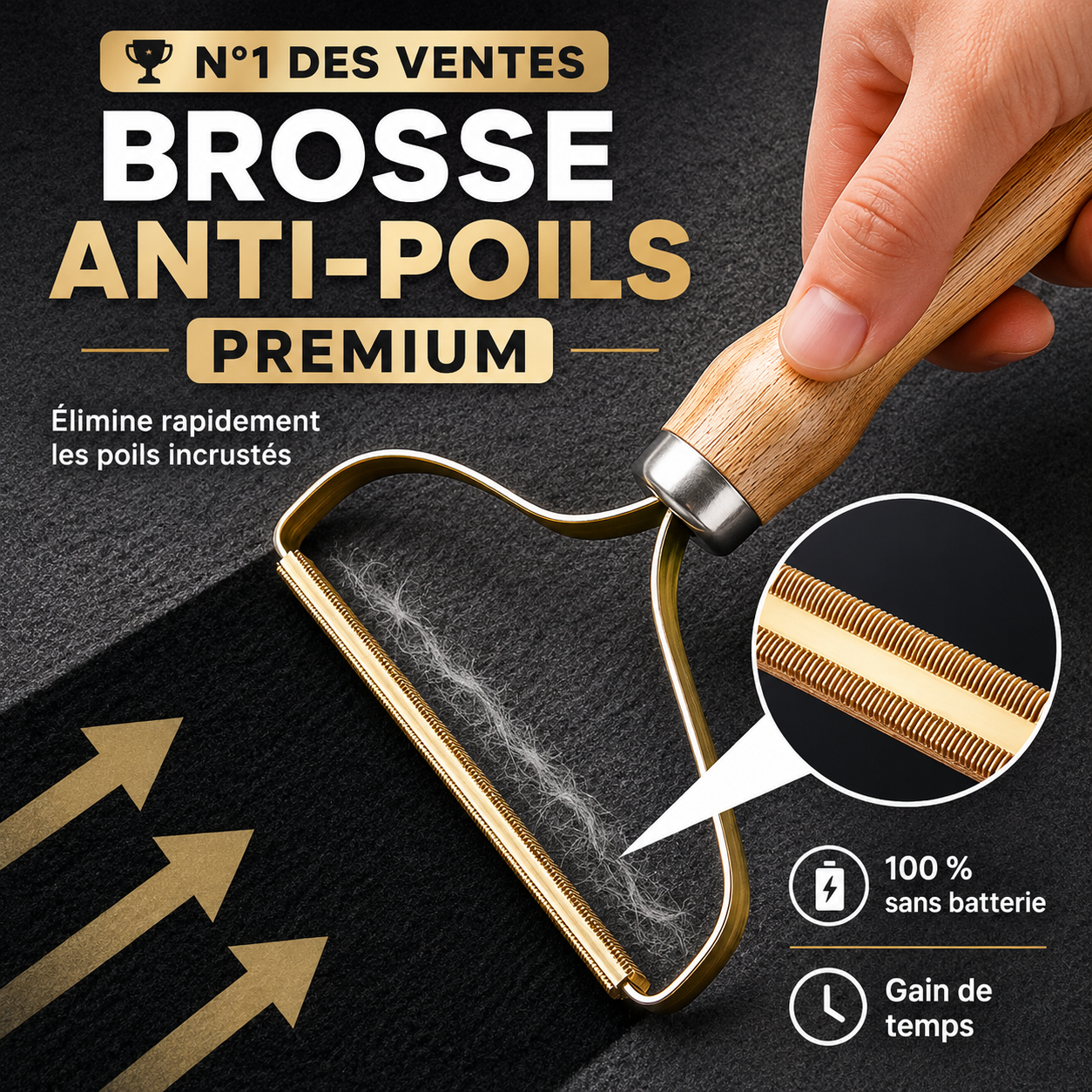 Furélyo™ - Brosse Anti-Poils Premium