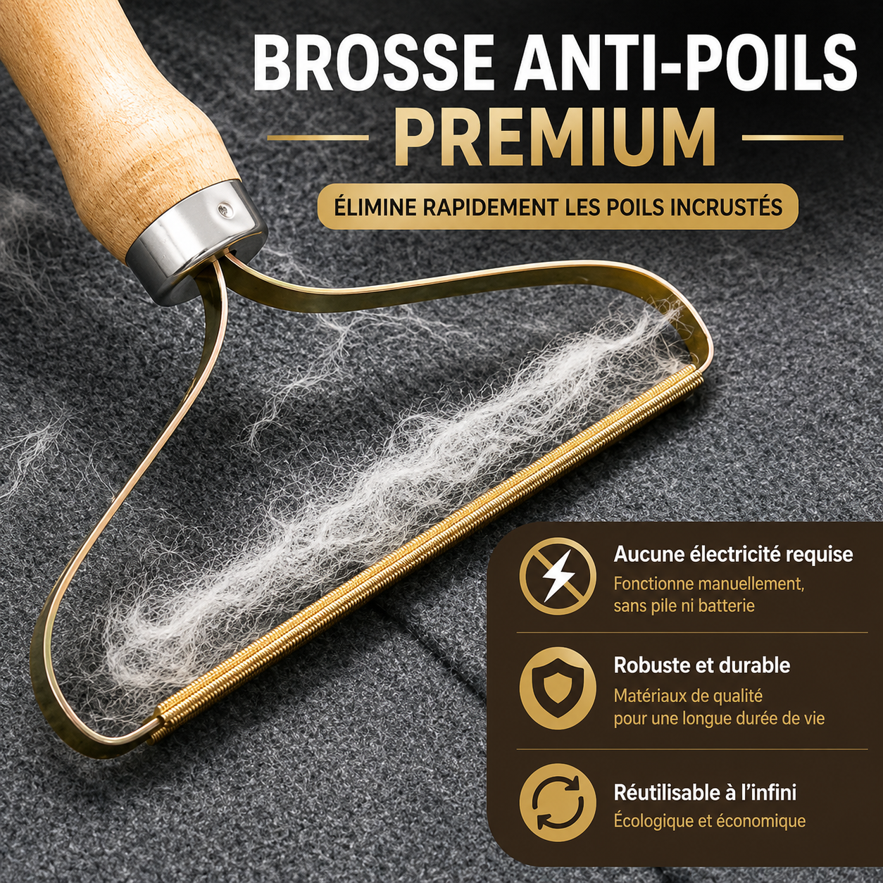 Furélyo™ - Brosse Anti-Poils Premium