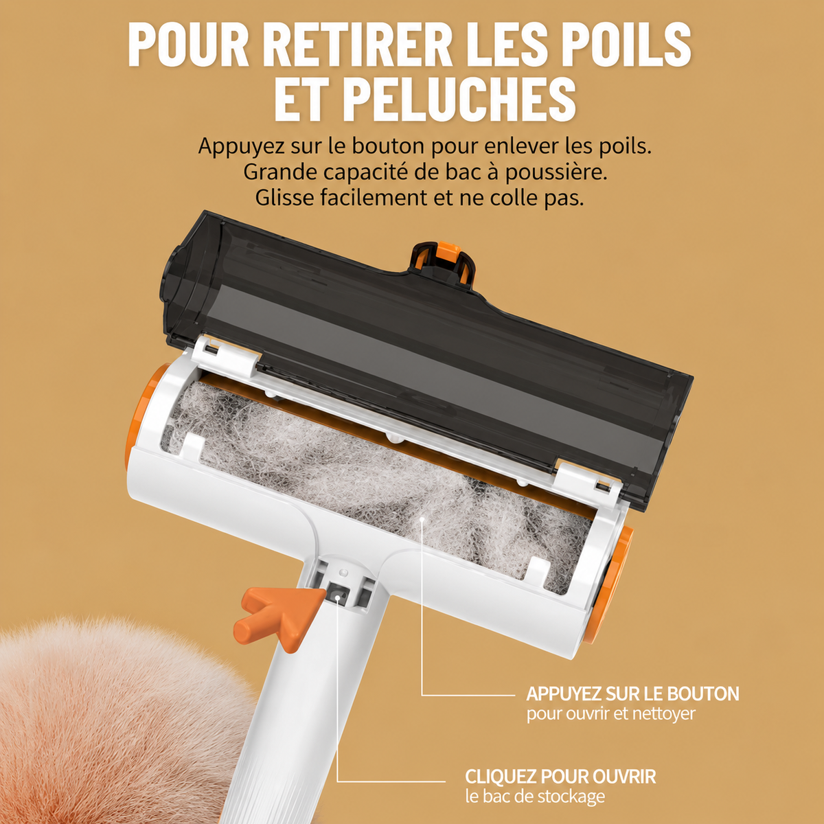 Furélyo™ – Pet Hair Removal Brush with Reservoir